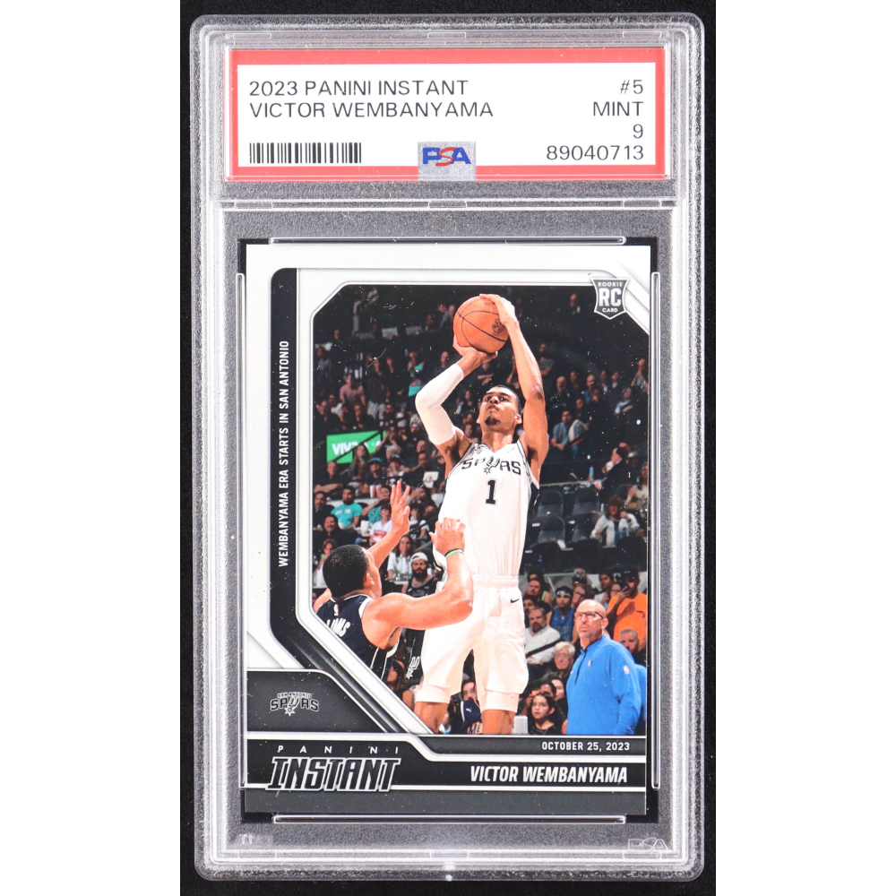 Victor Wembanyama 2023-24 Panini Instant #5 RC (PSA 9) at PristineAuction.com