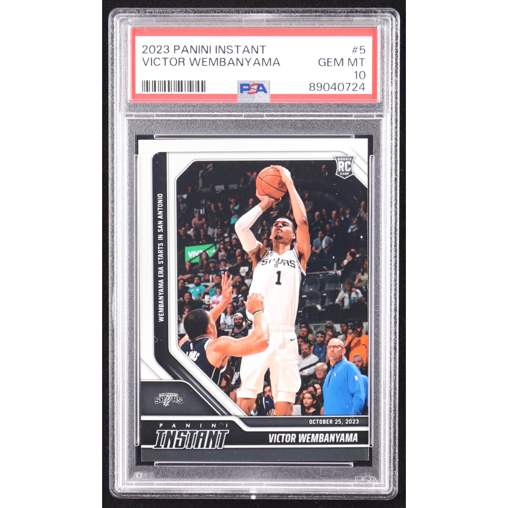 Victor Wembanyama 2023-24 Panini Instant #5 RC (PSA 10) at PristineAuction.com