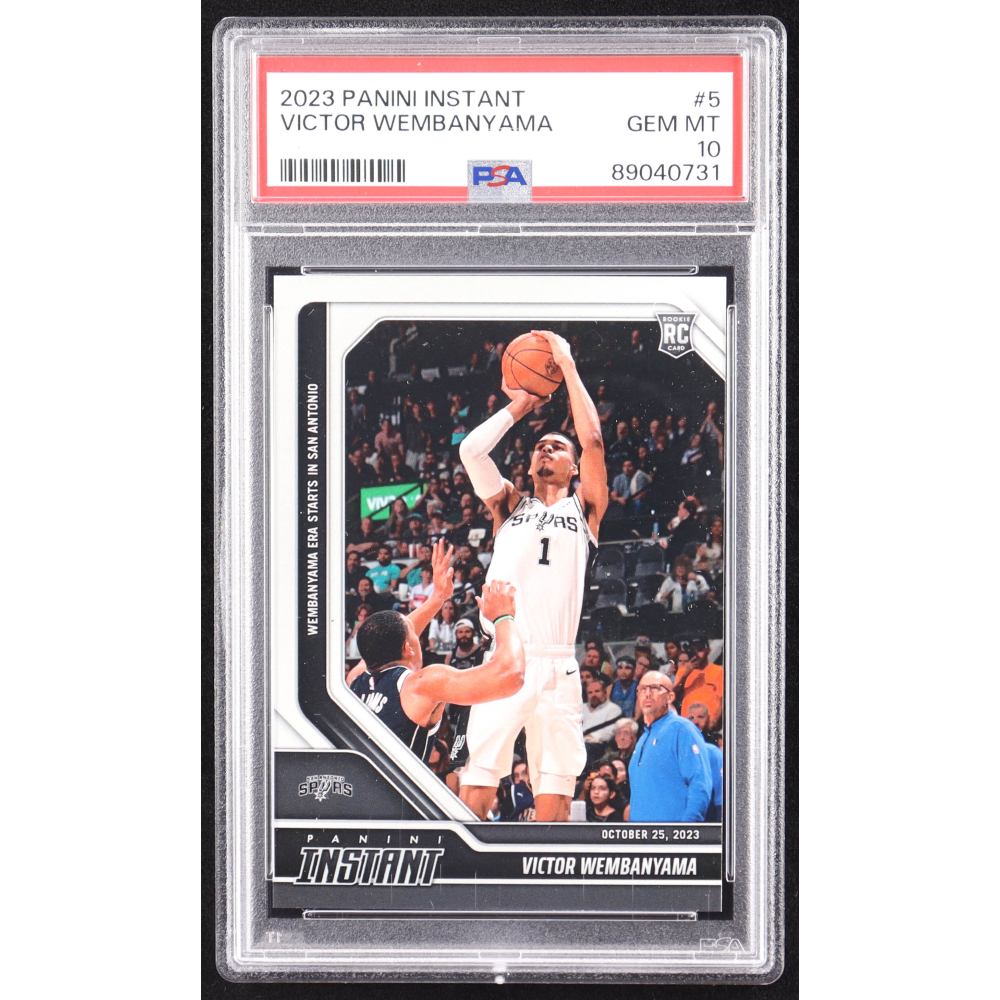 Victor Wembanyama 2023-24 Panini Instant #5 RC (PSA 10) at PristineAuction.com