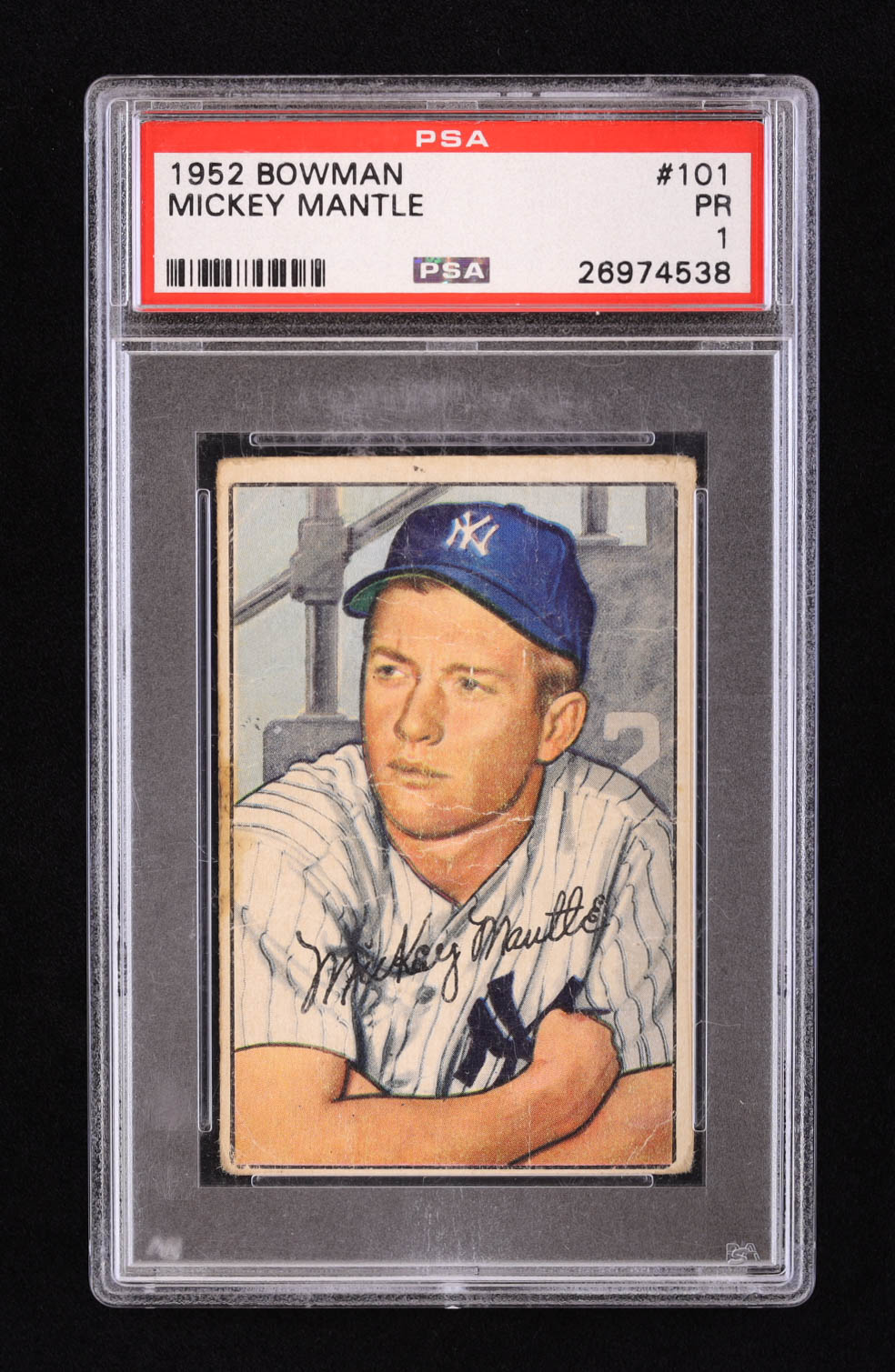 Mickey Mantle 1952 Bowman #101 (PSA 1) at PristineAuction.com Mickey Mantle 1952 Bowman #101 (PSA 1) at PristineAuction.com