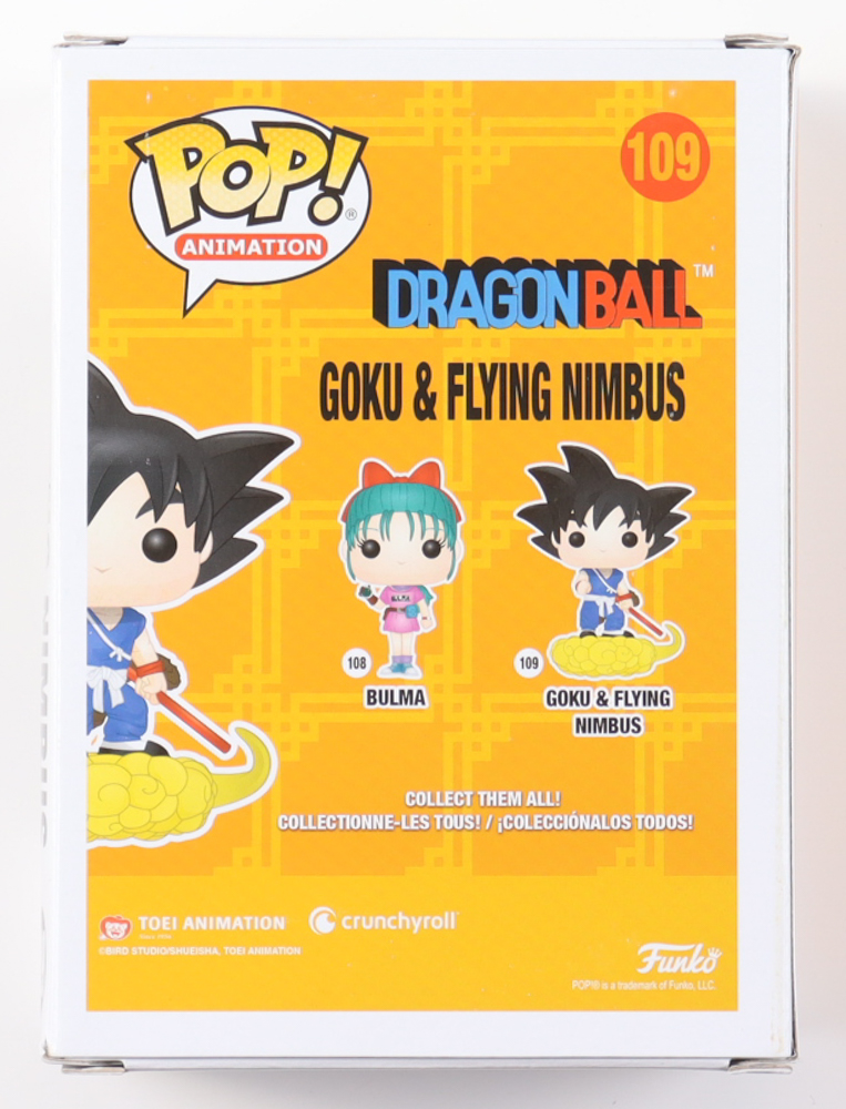 Sean Schemmel Signed "Dragon Ball Z" #109 Goku & Flying Nimbus Funko Pop! Vinyl Figure (Beckett) at PristineAuction.com Sean Schemmel Signed "Dragon Ball Z" #109 Goku & Flying Nimbus Funko Pop! Vinyl Figure (Beckett) at PristineAuction.com