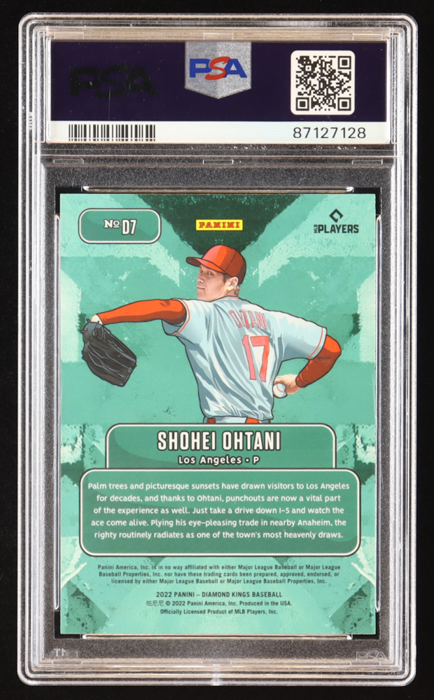 2022 Panini Diamond Kings Shohei Ohtani Blue Artist Proof No. 126 LA