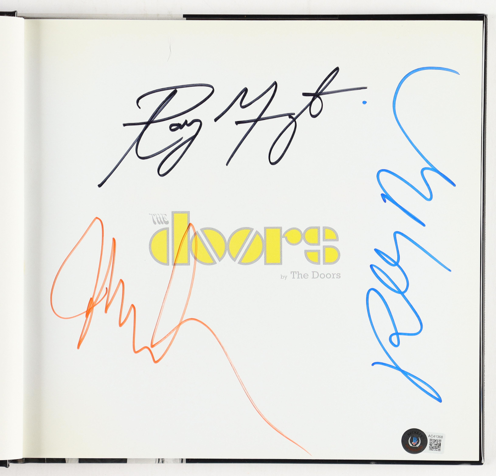 Ray Manzarek, Robby Krieger & John Densmore Signed "The Doors