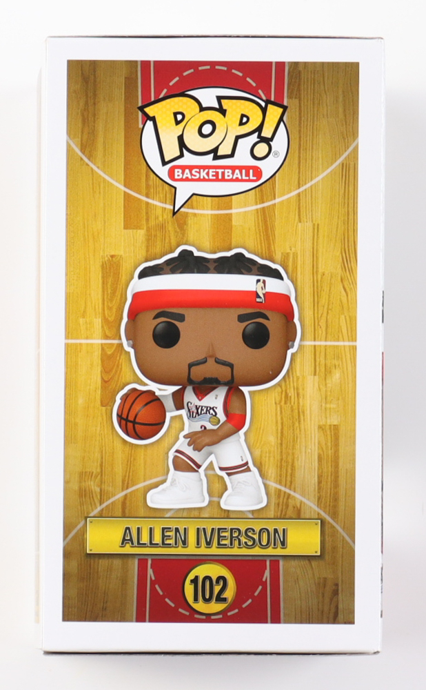 Allen Iverson Signed 76ers #102 Funko Pop! Vinyl Figure (PSA) at PristineAuction.com Allen Iverson Signed 76ers #102 Funko Pop! Vinyl Figure (PSA) at PristineAuction.com