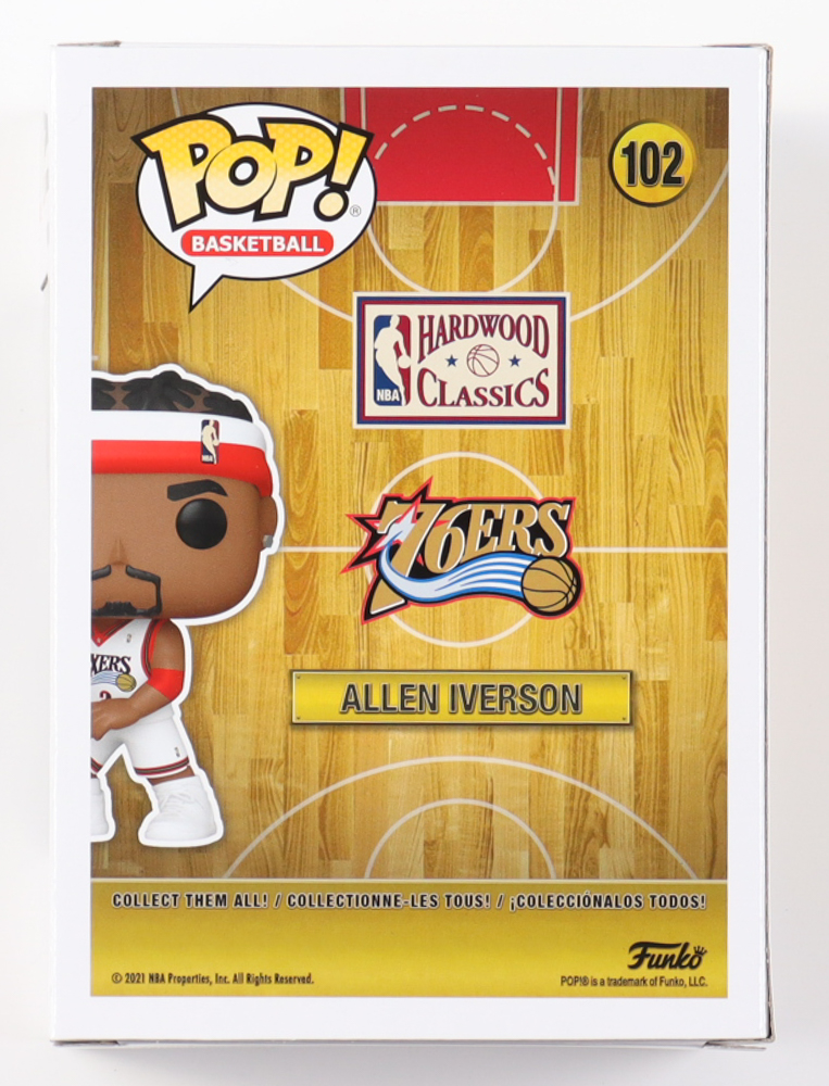 Allen Iverson Signed 76ers #102 Funko Pop! Vinyl Figure (PSA) at PristineAuction.com Allen Iverson Signed 76ers #102 Funko Pop! Vinyl Figure (PSA) at PristineAuction.com