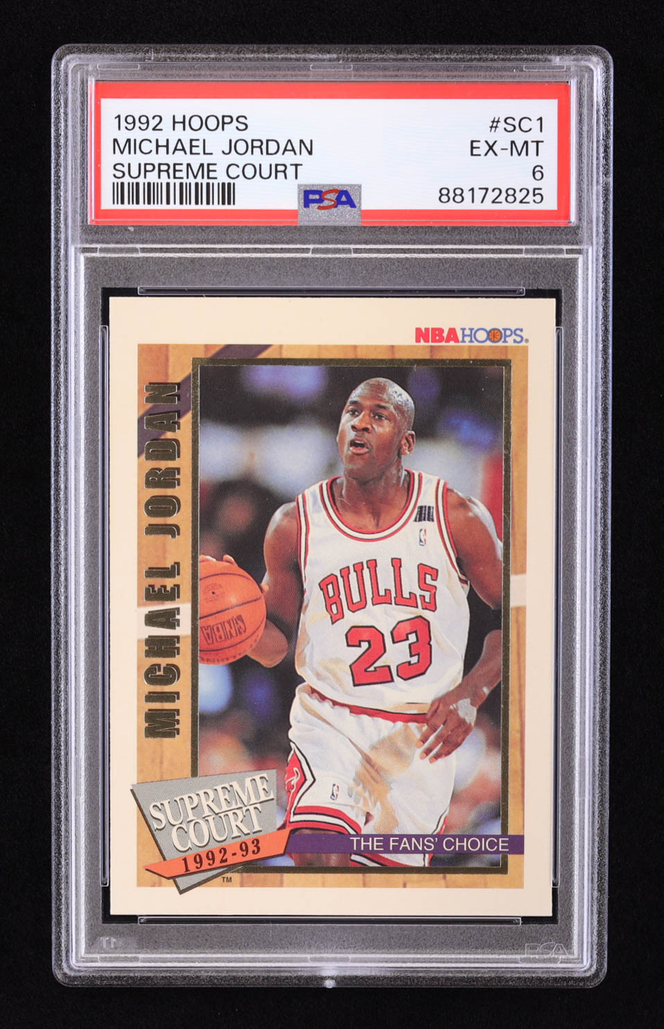 Michael Jordan 1992-93 Hoops Supreme Court #SC1 (PSA 6) at PristineAuction.com Michael Jordan 1992-93 Hoops Supreme Court #SC1 (PSA 6) at PristineAuction.com