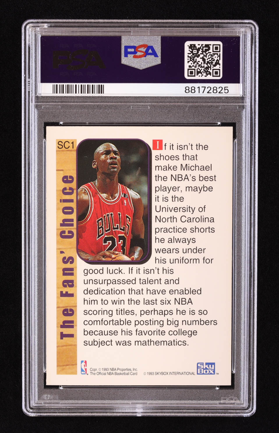 Michael Jordan 1992-93 Hoops Supreme Court #SC1 (PSA 6) at PristineAuction.com Michael Jordan 1992-93 Hoops Supreme Court #SC1 (PSA 6) at PristineAuction.com