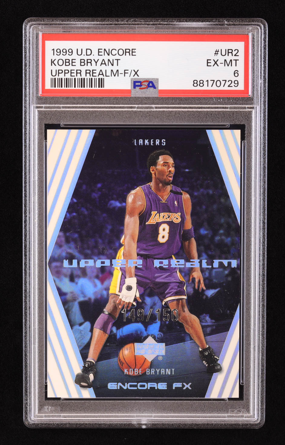 Kobe Bryant 1999-00 Upper Deck Encore Upper Realm #UR2 (PSA 6) at PristineAuction.com Kobe Bryant 1999-00 Upper Deck Encore Upper Realm #UR2 (PSA 6) at PristineAuction.com