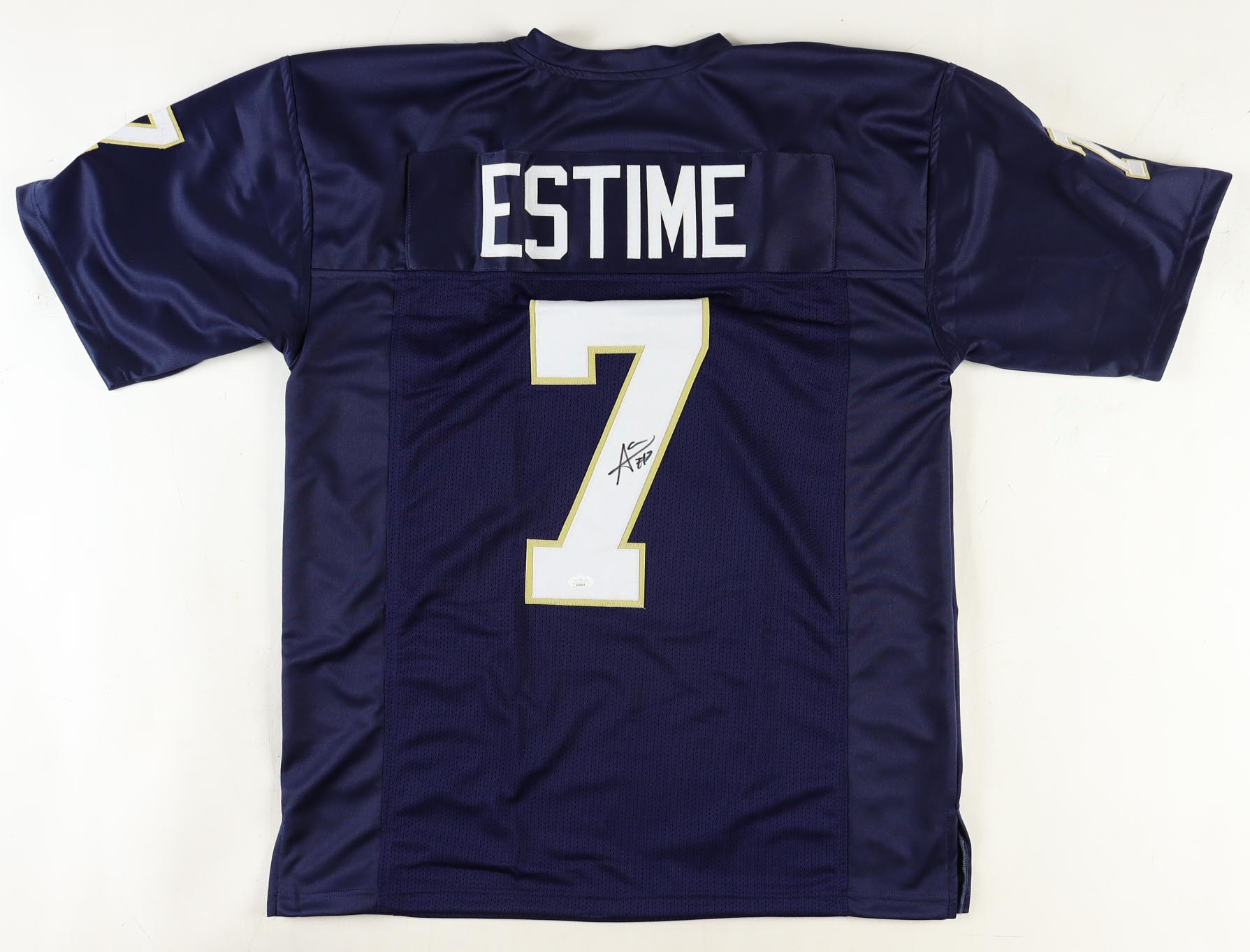Audric Estime Signed Jersey Inscribed "Go Irish!" (JSA) at PristineAuction.com Audric Estime Signed Jersey Inscribed "Go Irish!" (JSA) at PristineAuction.com