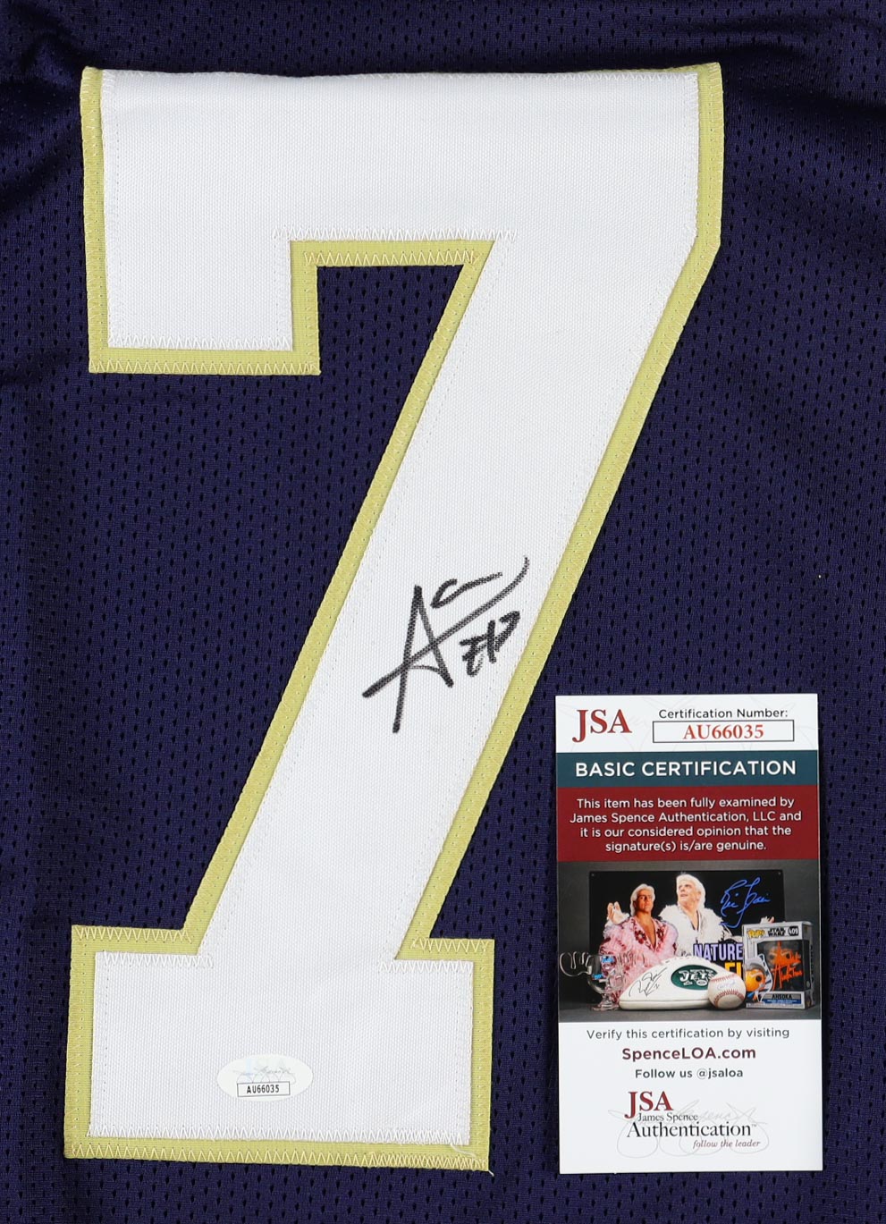 Audric Estime Signed Jersey Inscribed "Go Irish!" (JSA) at PristineAuction.com Audric Estime Signed Jersey Inscribed "Go Irish!" (JSA) at PristineAuction.com