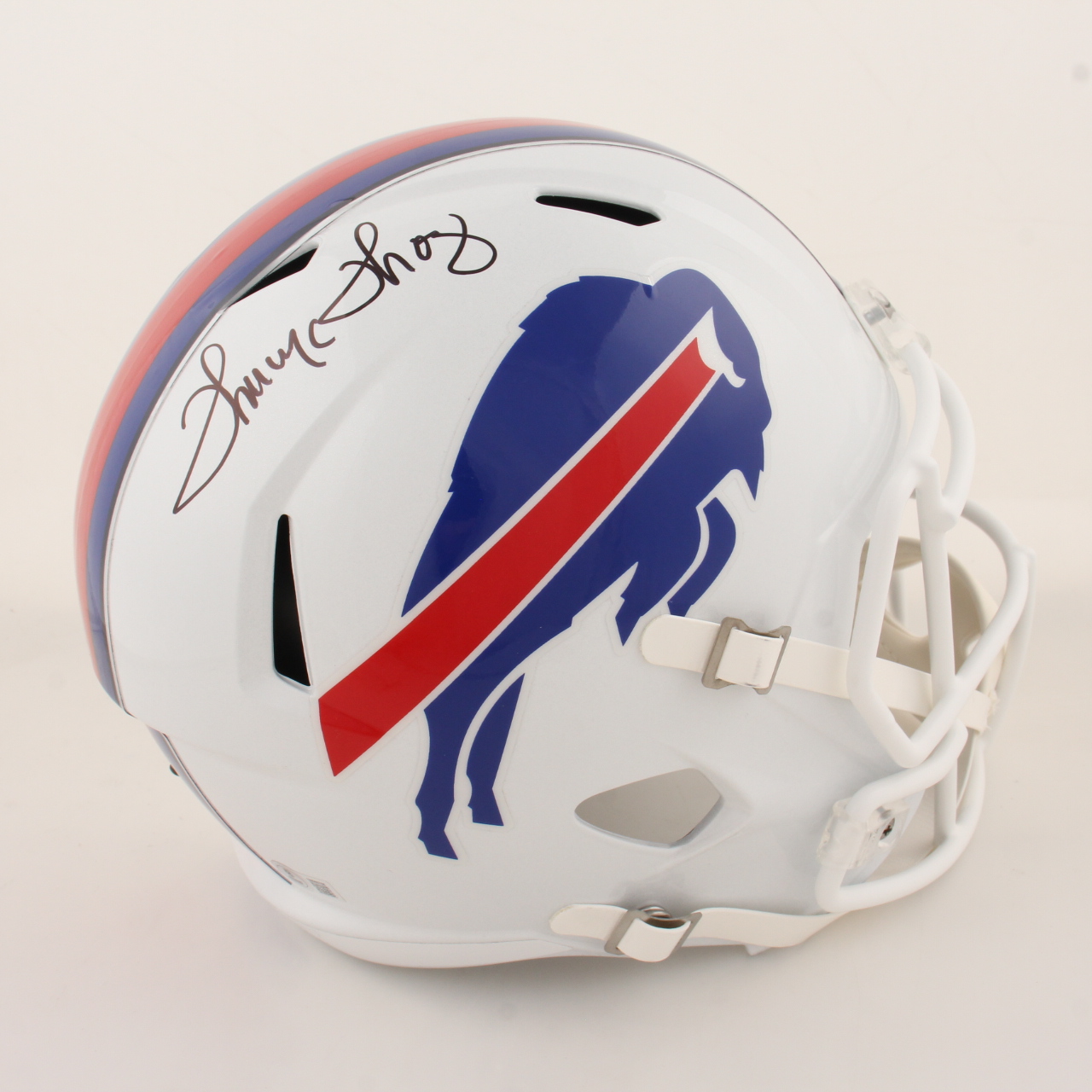 Thurman Thomas Signed Bills Full-Size Speed Helmet (Beckett) at PristineAuction.com Thurman Thomas Signed Bills Full-Size Speed Helmet (Beckett) at PristineAuction.com