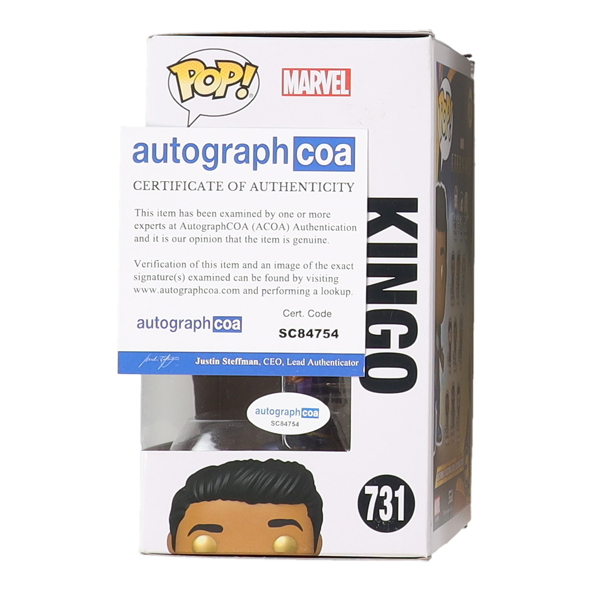 Kumail Nanjiani Signed "Eternals" #731 Kingo Funko Pop! Vinyl Figure (ACOA) at PristineAuction.com Kumail Nanjiani Signed "Eternals" #731 Kingo Funko Pop! Vinyl Figure (ACOA) at PristineAuction.com