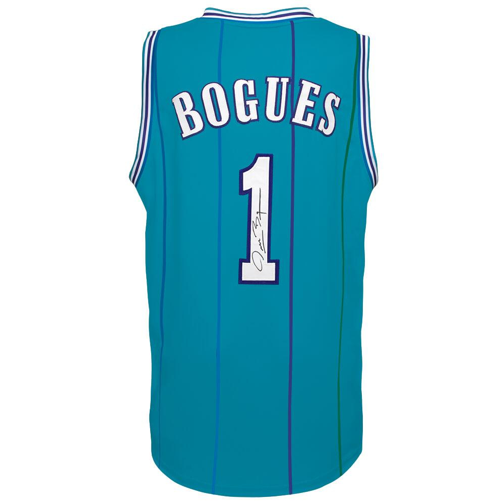 Muggsy Bogues Signed Jersey (Schwartz) Pristine Auction