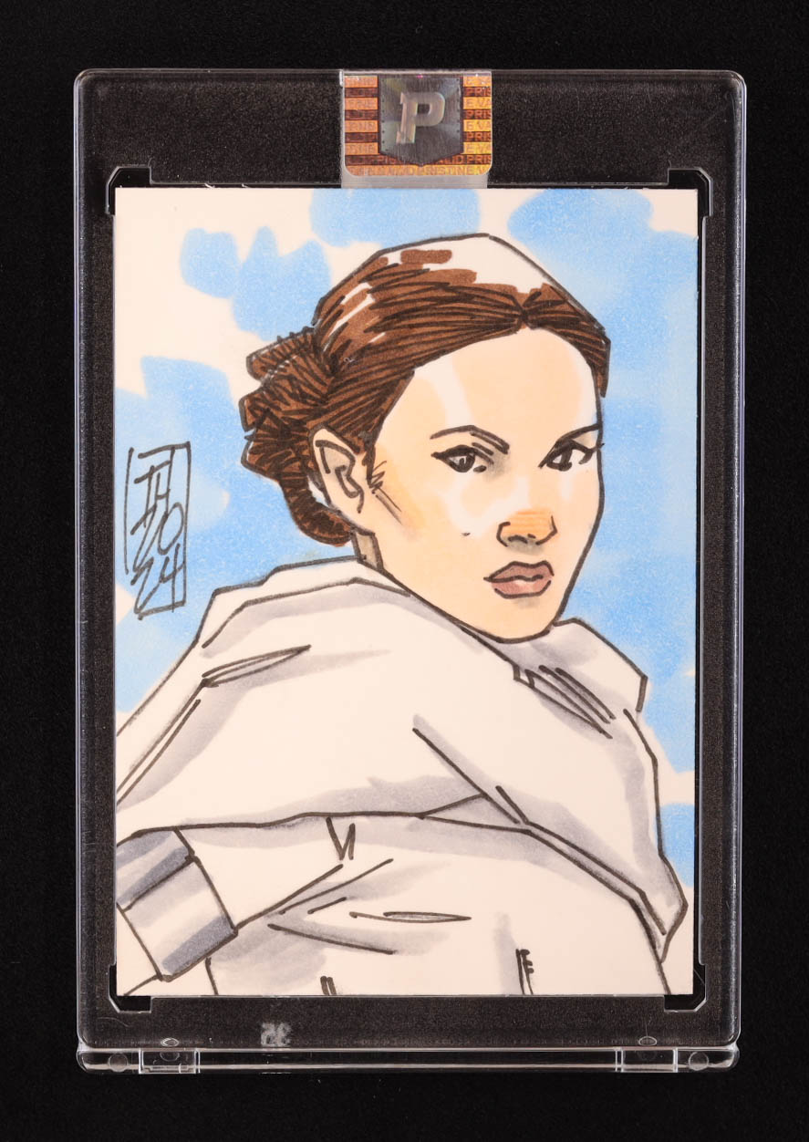 Padme Amidala | Star Wars | Original Art Sketch Card by Tom Hodges (1/1 Original Art) at PristineAuction.com Padme Amidala | Star Wars | Original Art Sketch Card by Tom Hodges (1/1 Original Art) at PristineAuction.com