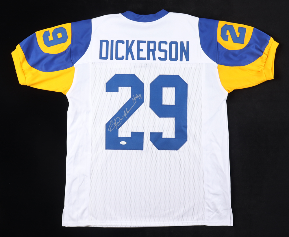 Eric Dickerson Signed Jersey Inscribed "HOF 99" (JSA) at PristineAuction.com Eric Dickerson Signed Jersey Inscribed "HOF 99" (JSA) at PristineAuction.com