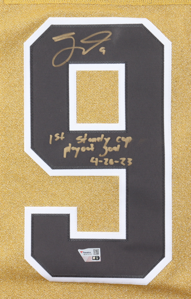 Jack Eichel Signed LE Golden Knights Jersey Inscribed "1st Stanley Cup Playoff Goal 4/20/23" (Fanatics) at PristineAuction.com Jack Eichel Signed LE Golden Knights Jersey Inscribed "1st Stanley Cup Playoff Goal 4/20/23" (Fanatics) at PristineAuction.com