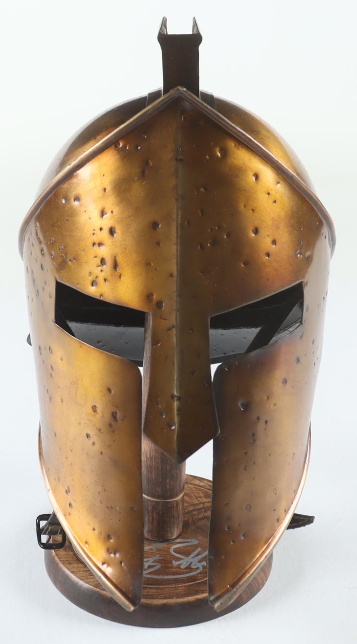 Gerard Butler Signed "300" Full-Size Spartan Warrior Helmet with Display Stand (PSA) at PristineAuction.com Gerard Butler Signed "300" Full-Size Spartan Warrior Helmet with Display Stand (PSA) at PristineAuction.com