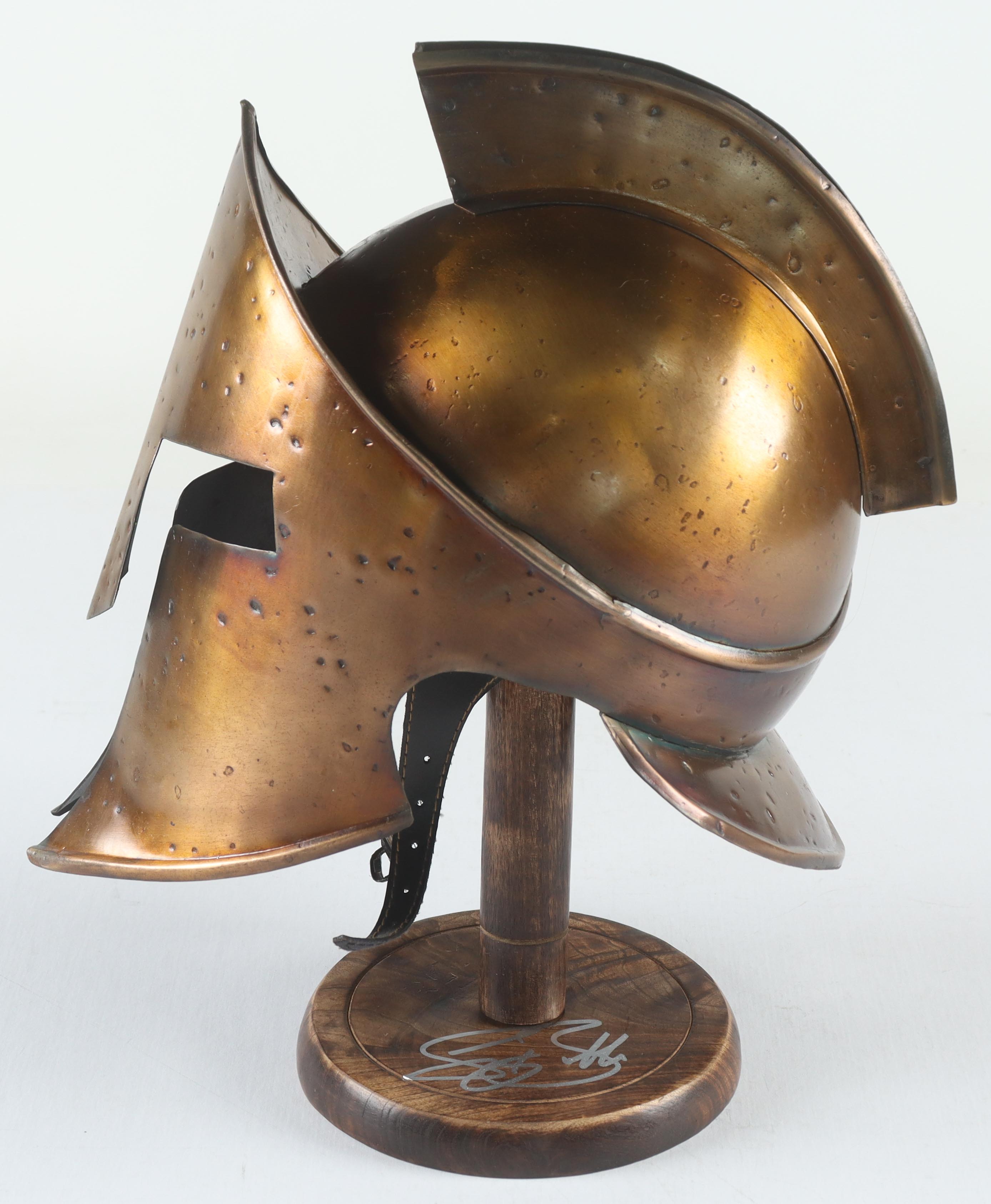 Gerard Butler Signed "300" Full-Size Spartan Warrior Helmet with Display Stand (PSA) at PristineAuction.com Gerard Butler Signed "300" Full-Size Spartan Warrior Helmet with Display Stand (PSA) at PristineAuction.com