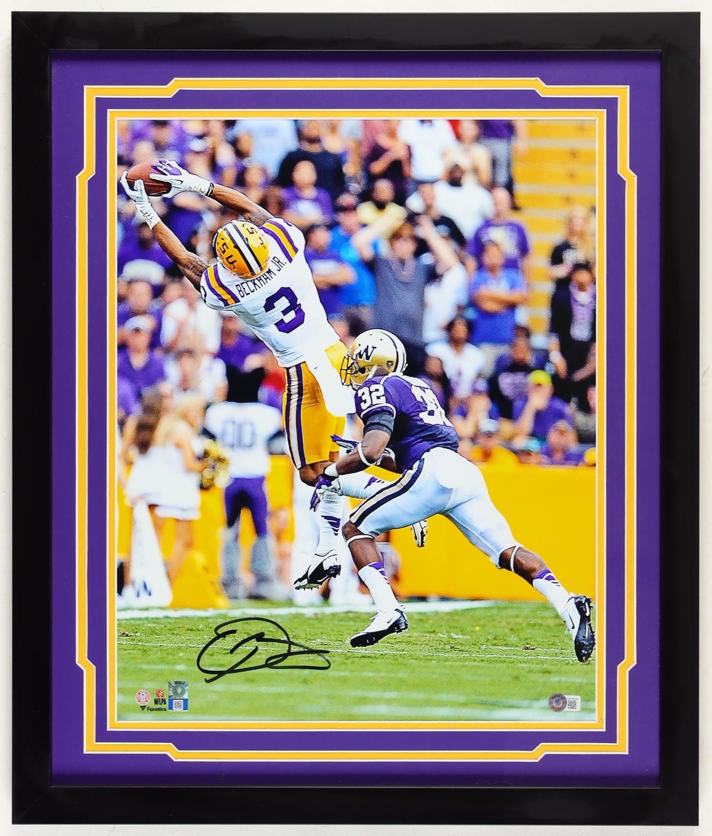 Odell Beckham Jr. Signed LSU Tigers Custom Framed Photo Display (Beckett) at PristineAuction.com Odell Beckham Jr. Signed LSU Tigers Custom Framed Photo Display (Beckett) at PristineAuction.com