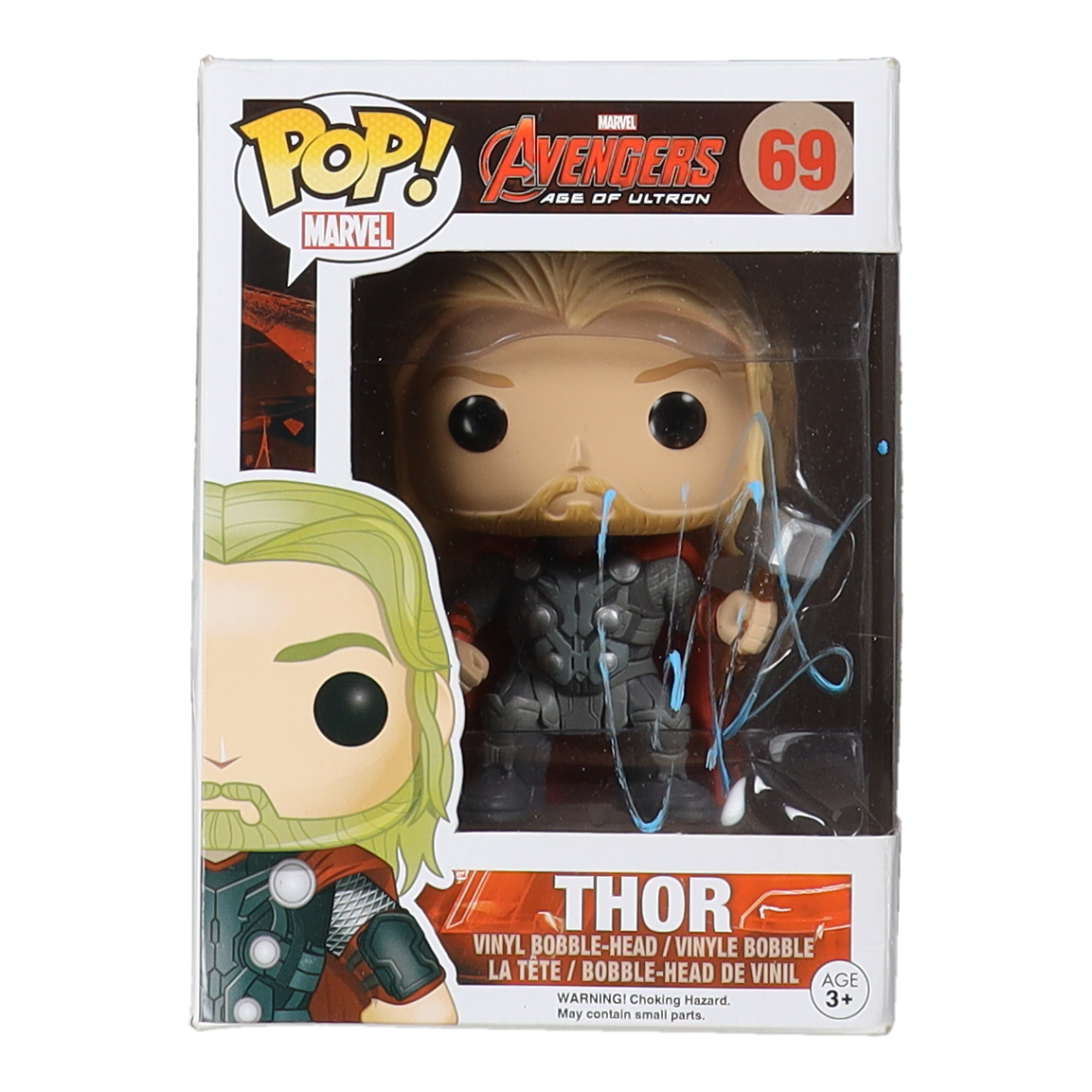 Chris Hemsworth Signed "Marvel Avengers: Age of Ultron" #69 Thor Funko Pop! Bobble-Head Vinyl Figure (Beckett) at PristineAuction.com Chris Hemsworth Signed "Marvel Avengers: Age of Ultron" #69 Thor Funko Pop! Bobble-Head Vinyl Figure (Beckett) at PristineAuction.com