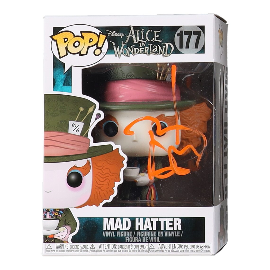 Johnny Depp Signed "Alice In Wonderland" #177 Mad Hatter Funko Pop! Vinyl Figure (Beckett) at PristineAuction.com Johnny Depp Signed "Alice In Wonderland" #177 Mad Hatter Funko Pop! Vinyl Figure (Beckett) at PristineAuction.com