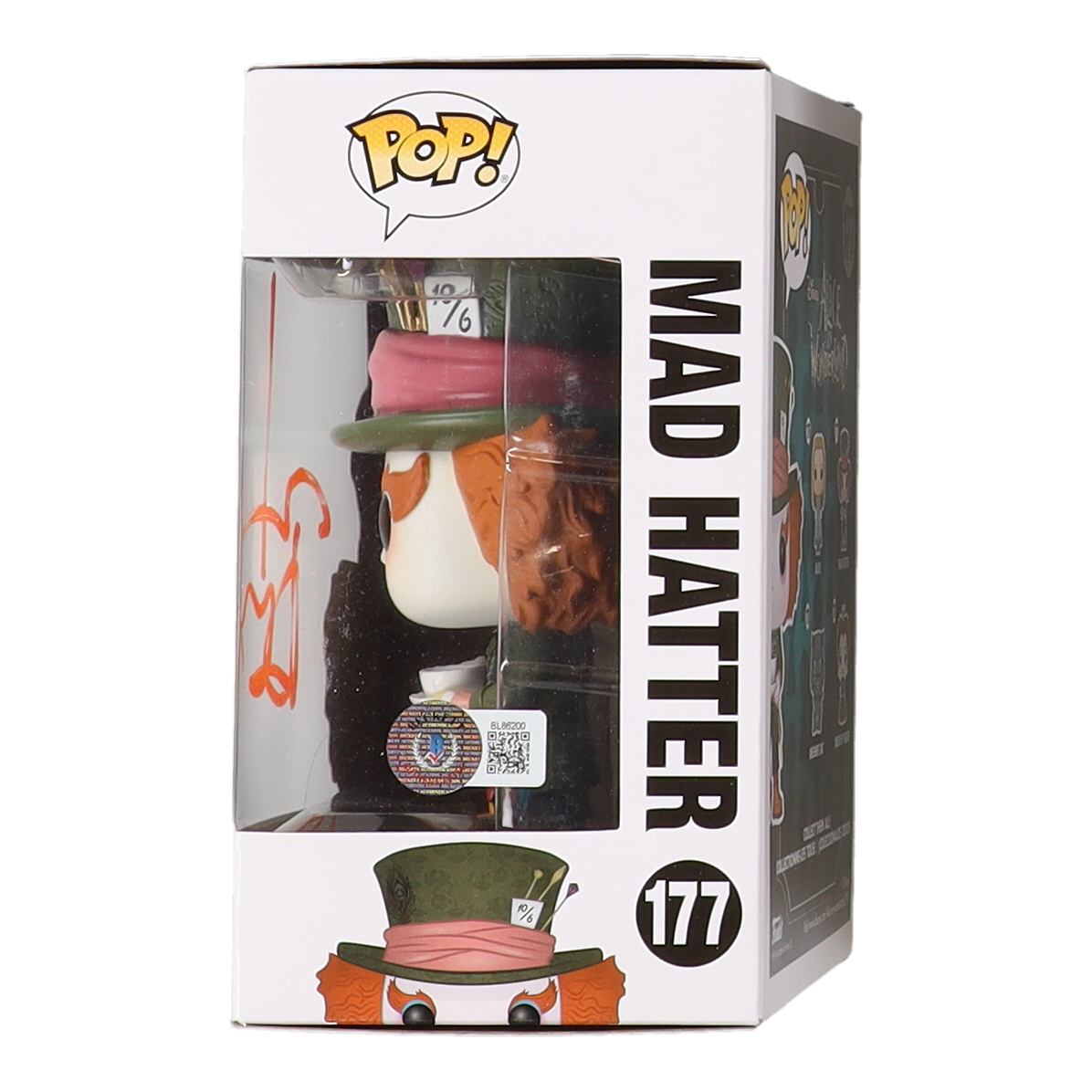 Johnny Depp Signed "Alice In Wonderland" #177 Mad Hatter Funko Pop! Vinyl Figure (Beckett) at PristineAuction.com Johnny Depp Signed "Alice In Wonderland" #177 Mad Hatter Funko Pop! Vinyl Figure (Beckett) at PristineAuction.com