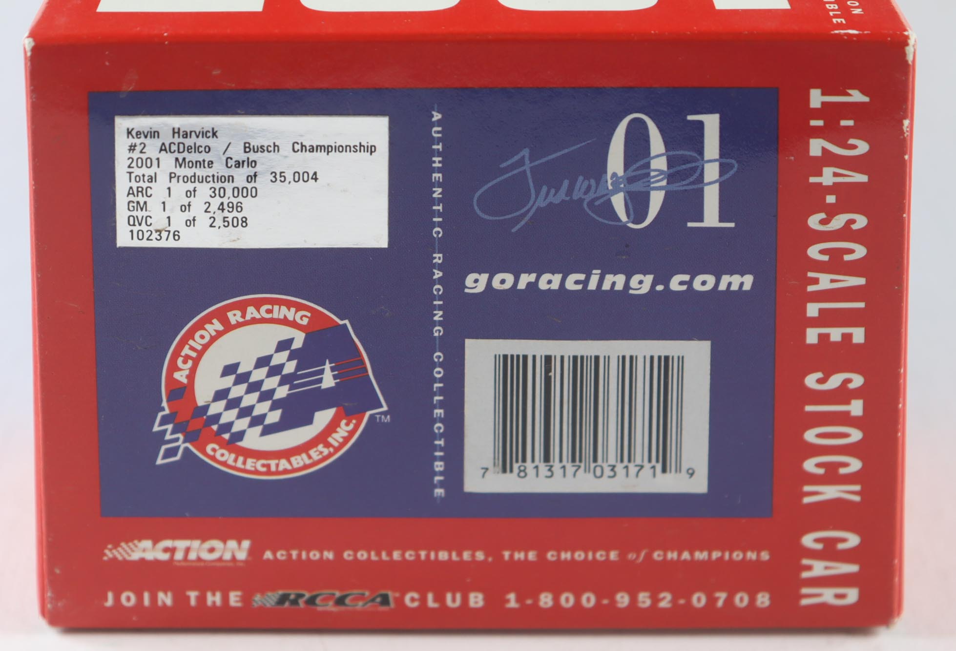 Kevin Harvick #2 ACDelco / Busch Championship 2001 Monte Carlo 1:24 Premium Action Die-cast Car at PristineAuction.com Kevin Harvick #2 ACDelco / Busch Championship 2001 Monte Carlo 1:24 Premium Action Die-cast Car at PristineAuction.com