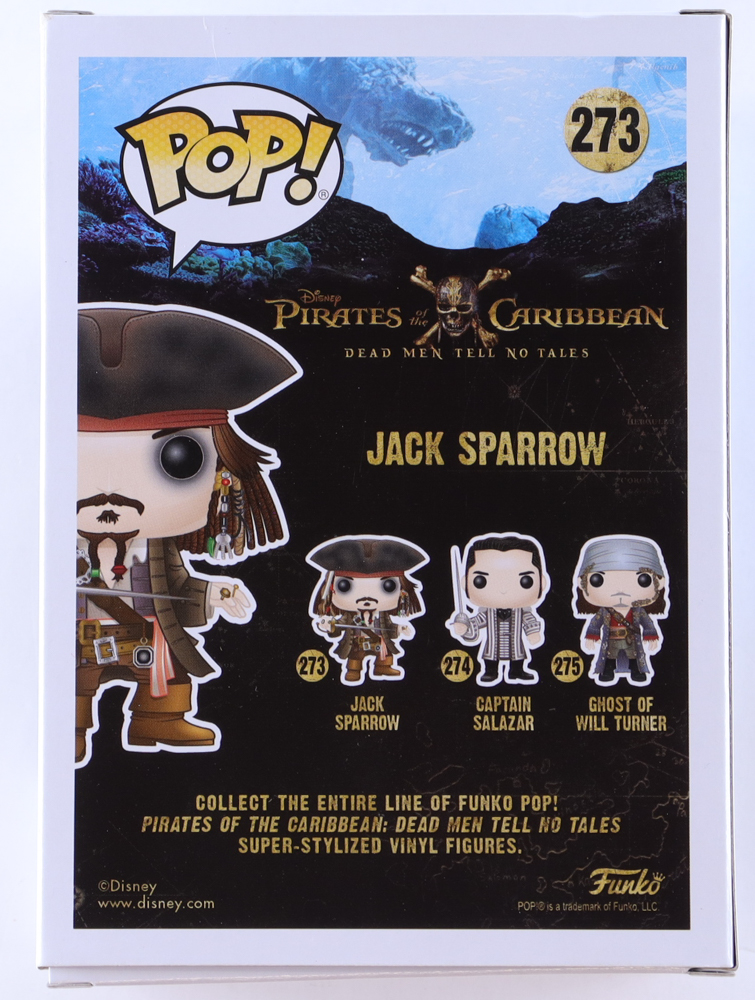 Johnny Depp Signed "Pirates of the Caribbean" #273 Jack Sparrow Funko Pop! Vinyl Figure (Beckett) at PristineAuction.com Johnny Depp Signed "Pirates of the Caribbean" #273 Jack Sparrow Funko Pop! Vinyl Figure (Beckett) at PristineAuction.com