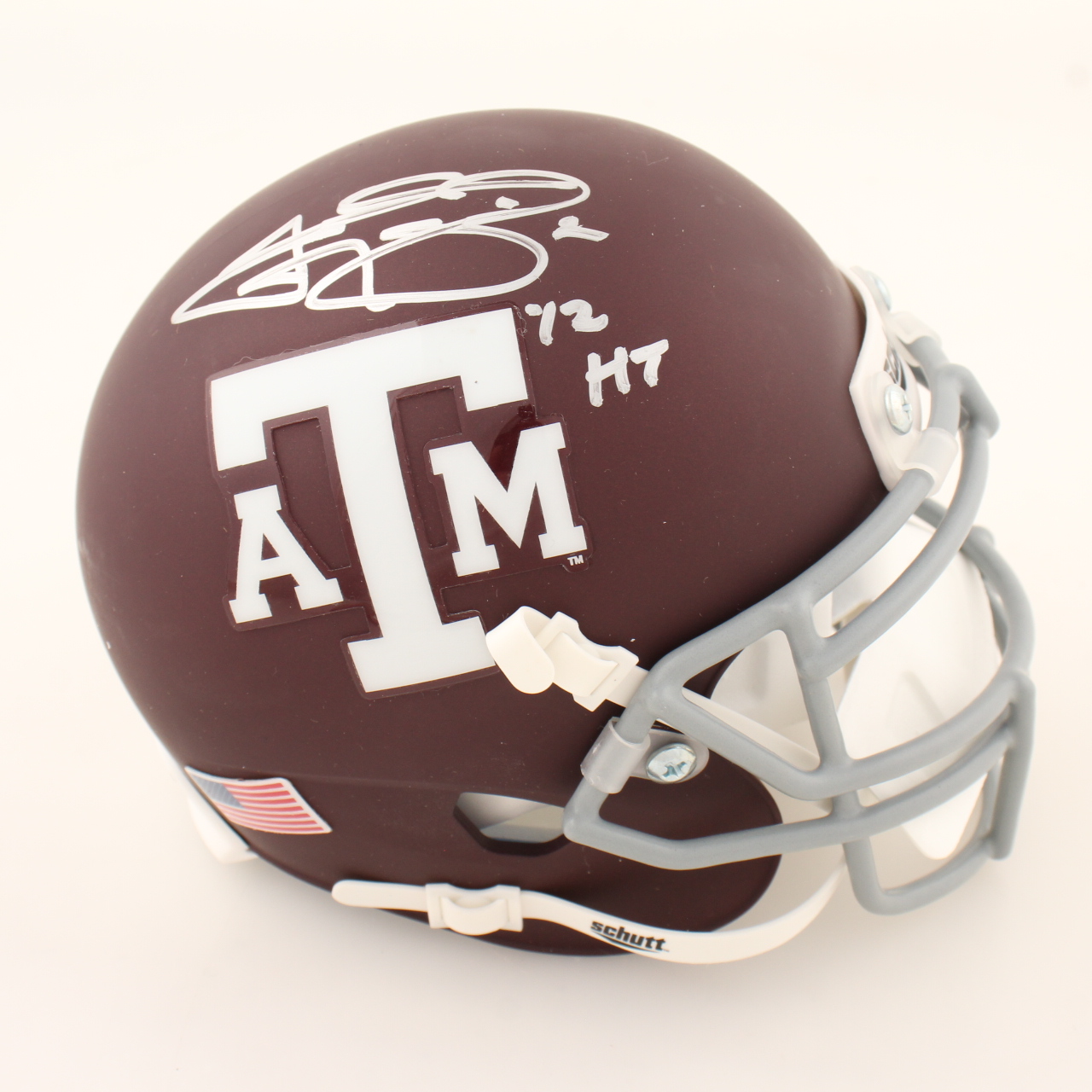 Johnny Manziel Signed Texas A&M Aggies Mini Helmet Inscribed "'12 HT" (JSA) at PristineAuction.com Johnny Manziel Signed Texas A&M Aggies Mini Helmet Inscribed "'12 HT" (JSA) at PristineAuction.com