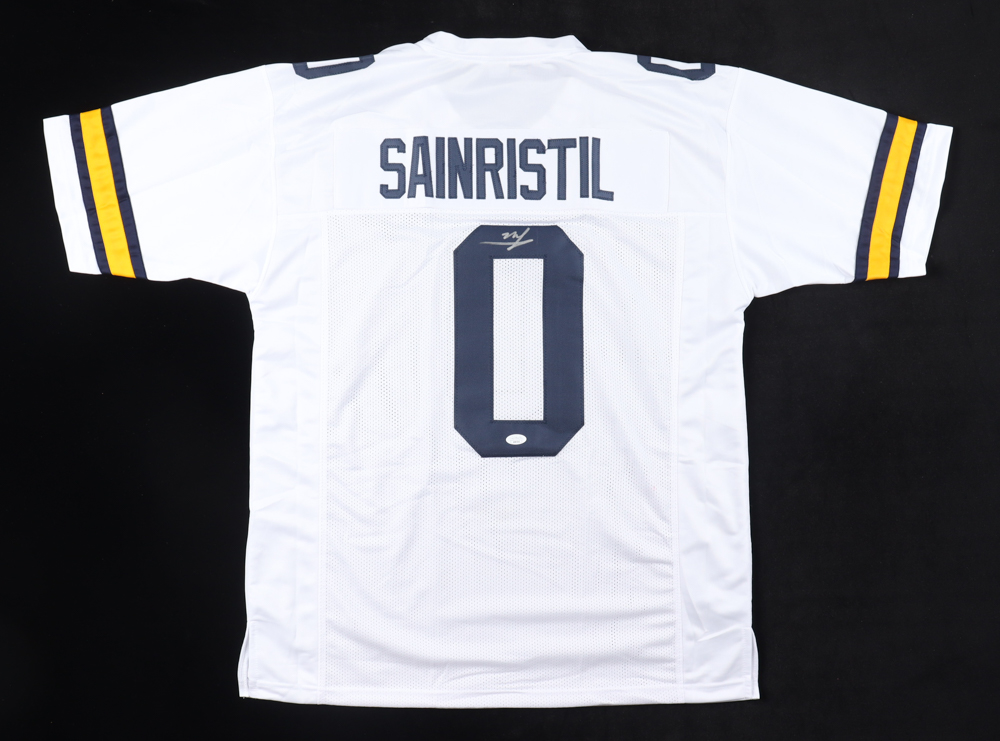 Mike Sainristil Signed Jersey (JSA) at PristineAuction.com Mike Sainristil Signed Jersey (JSA) at PristineAuction.com