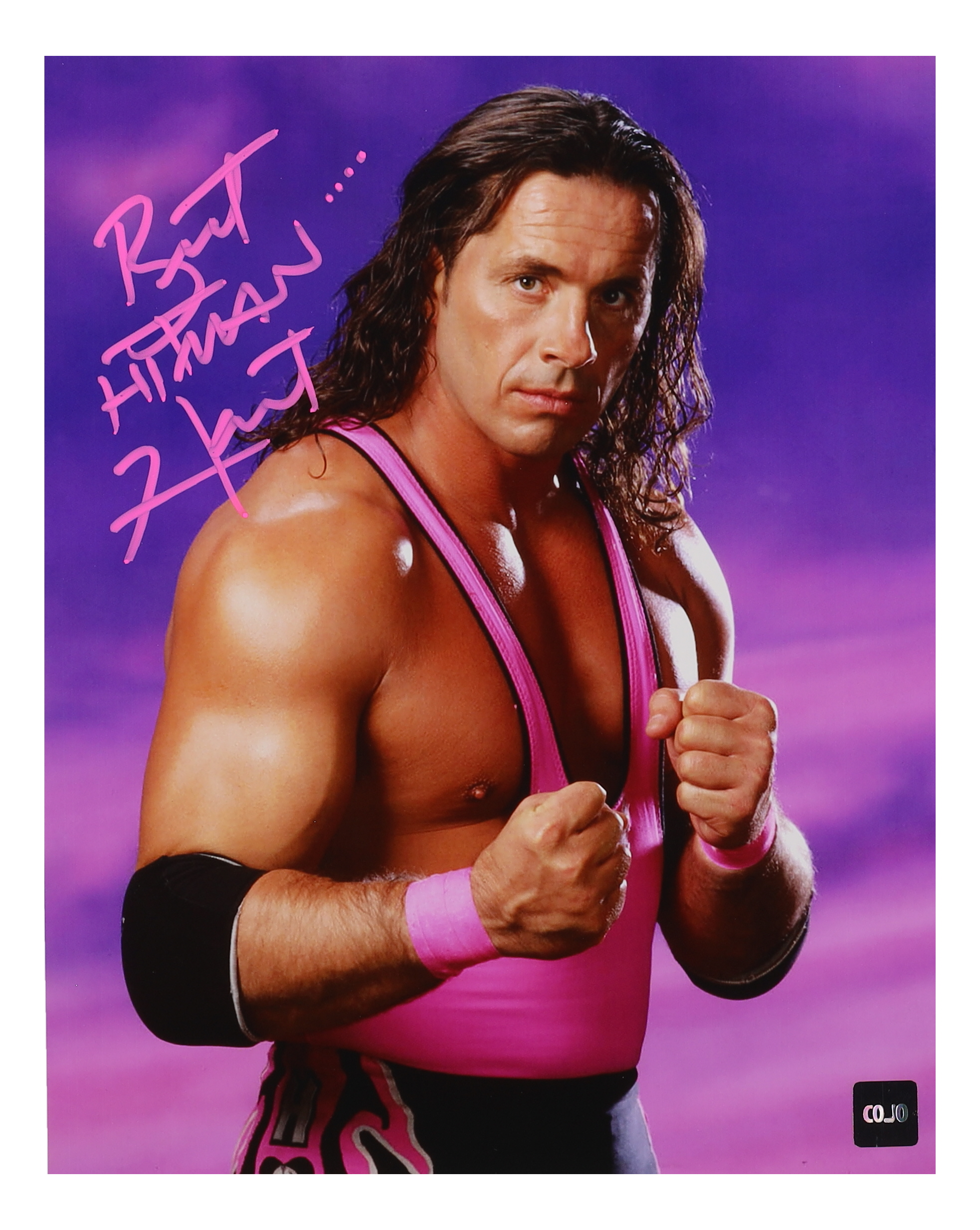 Brett "Hitman" Hart Signed WWE 8x10 Photo (COJO) at PristineAuction.com Brett "Hitman" Hart Signed WWE 8x10 Photo (COJO) at PristineAuction.com