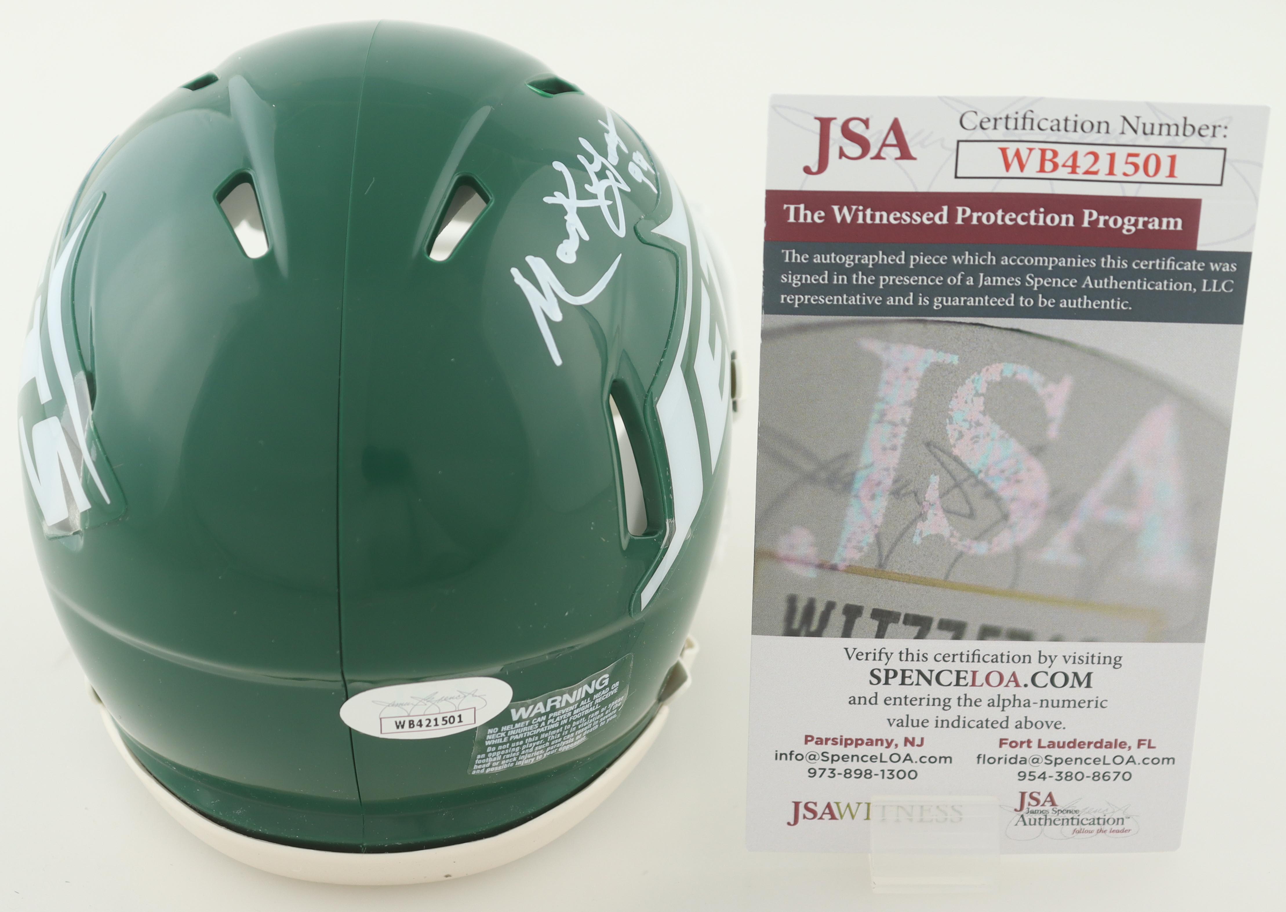 Mark Gastineau Signed Jets Speed Mini Helmet (JSA) at PristineAuction.com Mark Gastineau Signed Jets Speed Mini Helmet (JSA) at PristineAuction.com