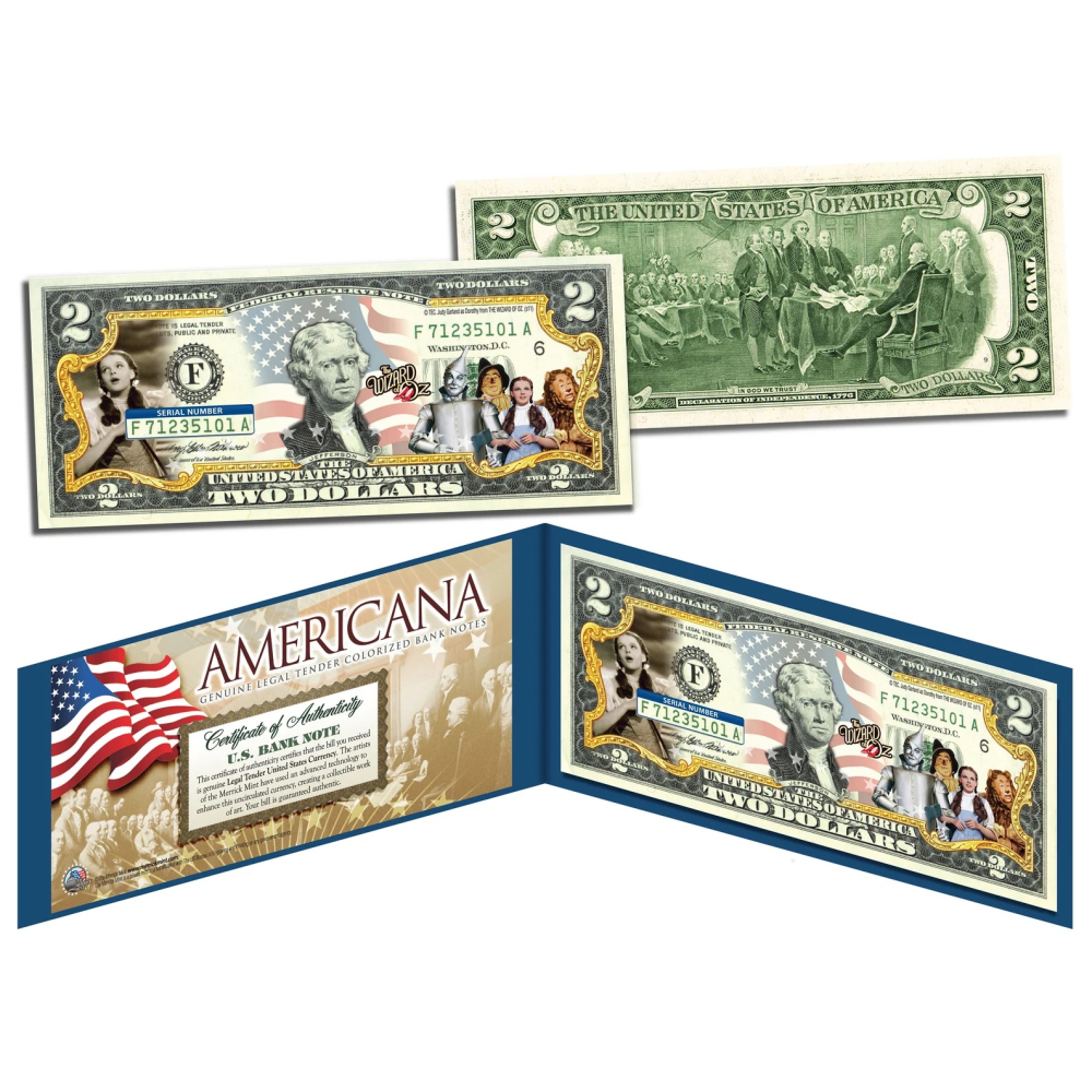 Aries Zodiac Colorized $2 Bill - Genuine Legal Tender US Currency | Horoscope Collector's Item Uncirculated