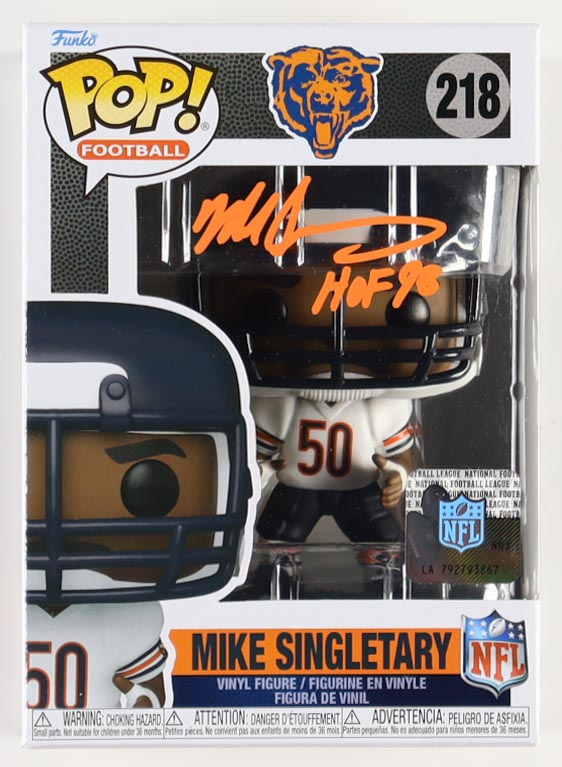 Mike Singletary Signed Bears #218 Funko Pop! Vinyl Figure Inscribed "HOF 98" (Beckett) at PristineAuction.com Mike Singletary Signed Bears #218 Funko Pop! Vinyl Figure Inscribed "HOF 98" (Beckett) at PristineAuction.com