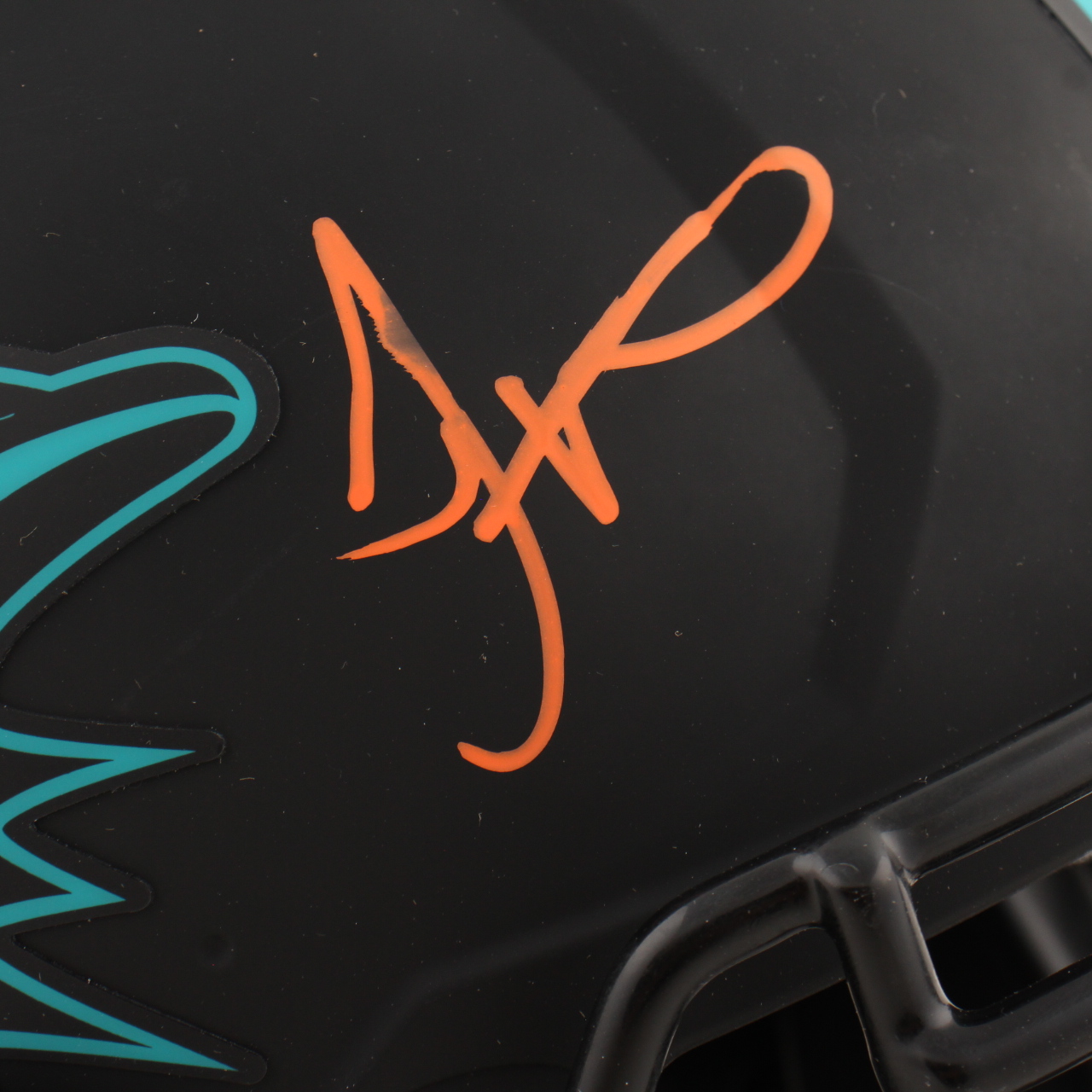 Tyreek Hill & Jaylen Waddle Signed Dolphins Full-Size Authentic On-Field Eclipse Alternate Speed Helmet (Fanatics) at PristineAuction.com Tyreek Hill & Jaylen Waddle Signed Dolphins Full-Size Authentic On-Field Eclipse Alternate Speed Helmet (Fanatics) at PristineAuction.com