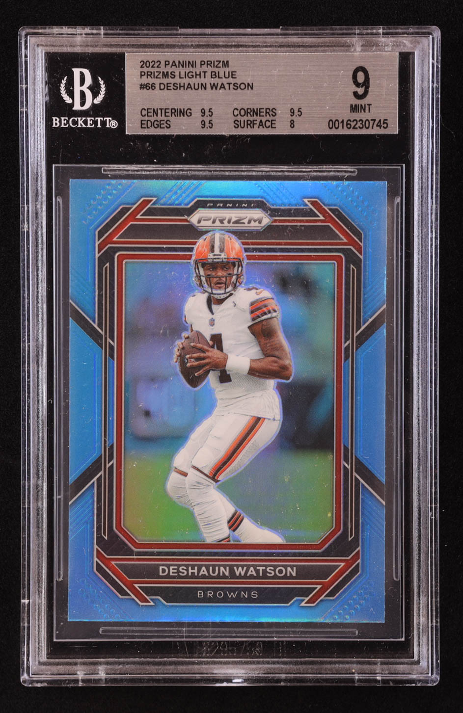 Deshaun Watson 2022 Panini Prizm Prizms Light Blue #66 (BGS 9) at PristineAuction.com Deshaun Watson 2022 Panini Prizm Prizms Light Blue #66 (BGS 9) at PristineAuction.com