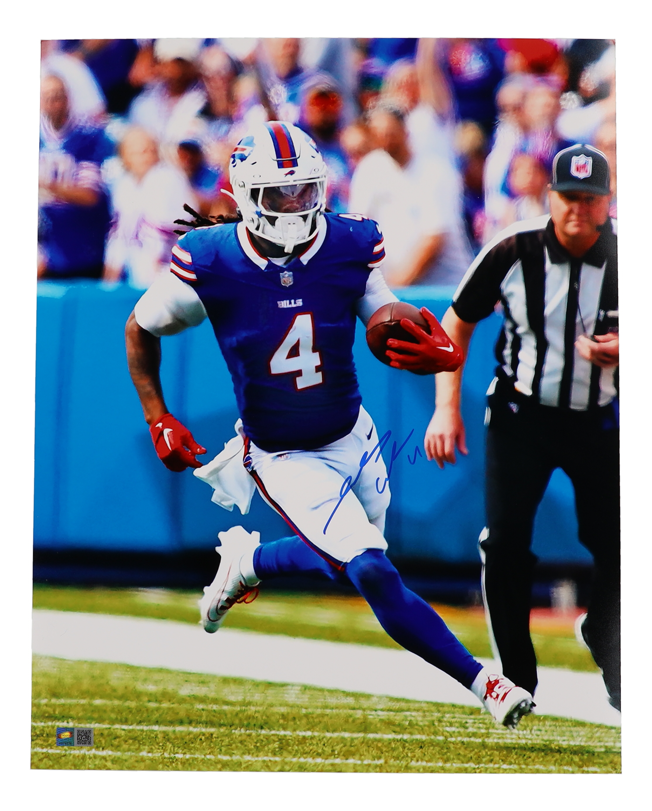 James Cook Signed Bills 16x20 Photo (TSE) at PristineAuction.com James Cook Signed Bills 16x20 Photo (TSE) at PristineAuction.com