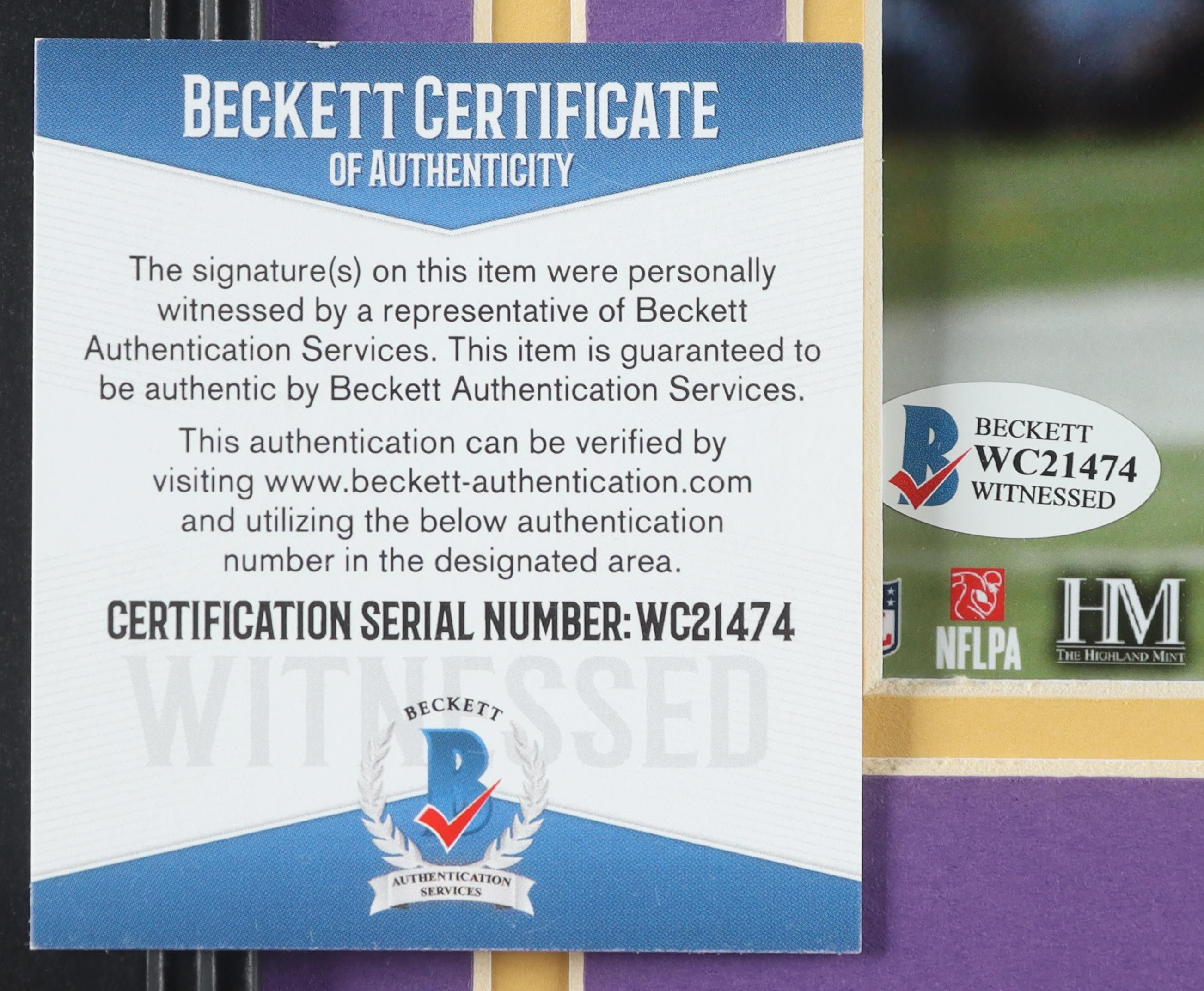 Adrian Peterson Signed Vikings Custom Framed Photo Display (Beckett) at PristineAuction.com Adrian Peterson Signed Vikings Custom Framed Photo Display (Beckett) at PristineAuction.com
