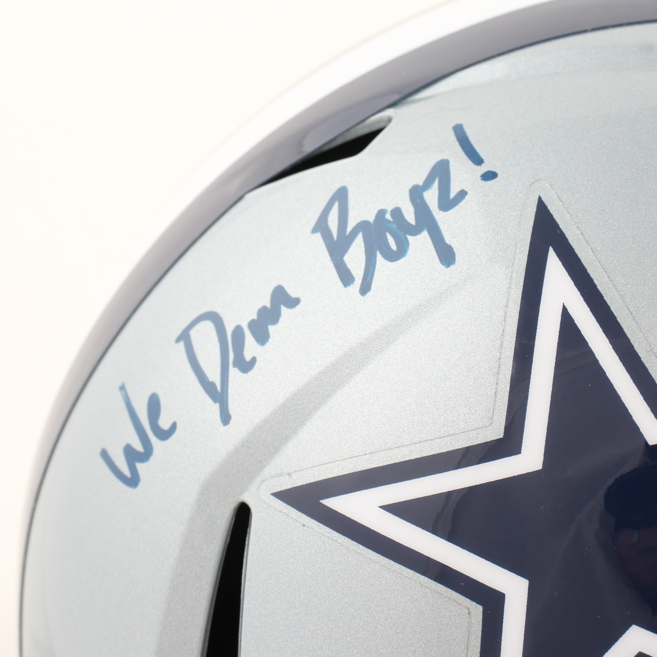 Jake Ferguson Signed Cowboys Full-Size Speed Helmet Inscribed "We Dem Boyz!" (Beckett) at PristineAuction.com Jake Ferguson Signed Cowboys Full-Size Speed Helmet Inscribed "We Dem Boyz!" (Beckett) at PristineAuction.com
