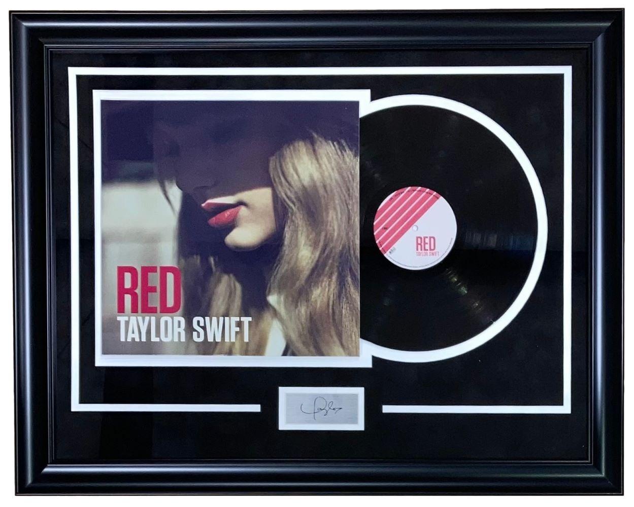 Taylor Swift "Red" Custom Framed Vinyl Record Album Cover with Laser Engraved Signature at PristineAuction.com Taylor Swift "Red" Custom Framed Vinyl Record Album Cover with Laser Engraved Signature at PristineAuction.com