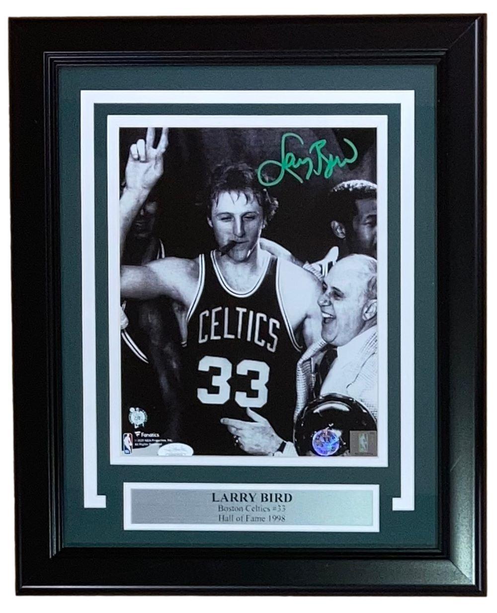 Larry Bird Signed Celtics Custom Framed Photo (JSA & Bird) at PristineAuction.com Larry Bird Signed Celtics Custom Framed Photo (JSA & Bird) at PristineAuction.com