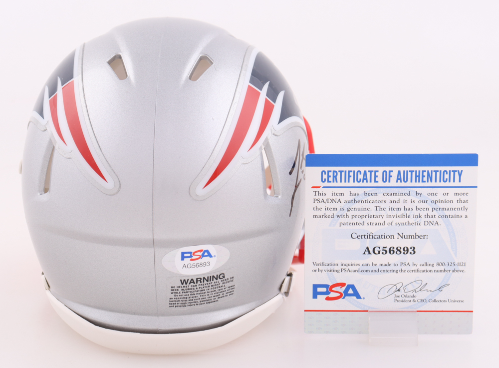 Jarrett Stidham Signed Patriots Speed Mini Helmet (PSA) at PristineAuction.com Jarrett Stidham Signed Patriots Speed Mini Helmet (PSA) at PristineAuction.com
