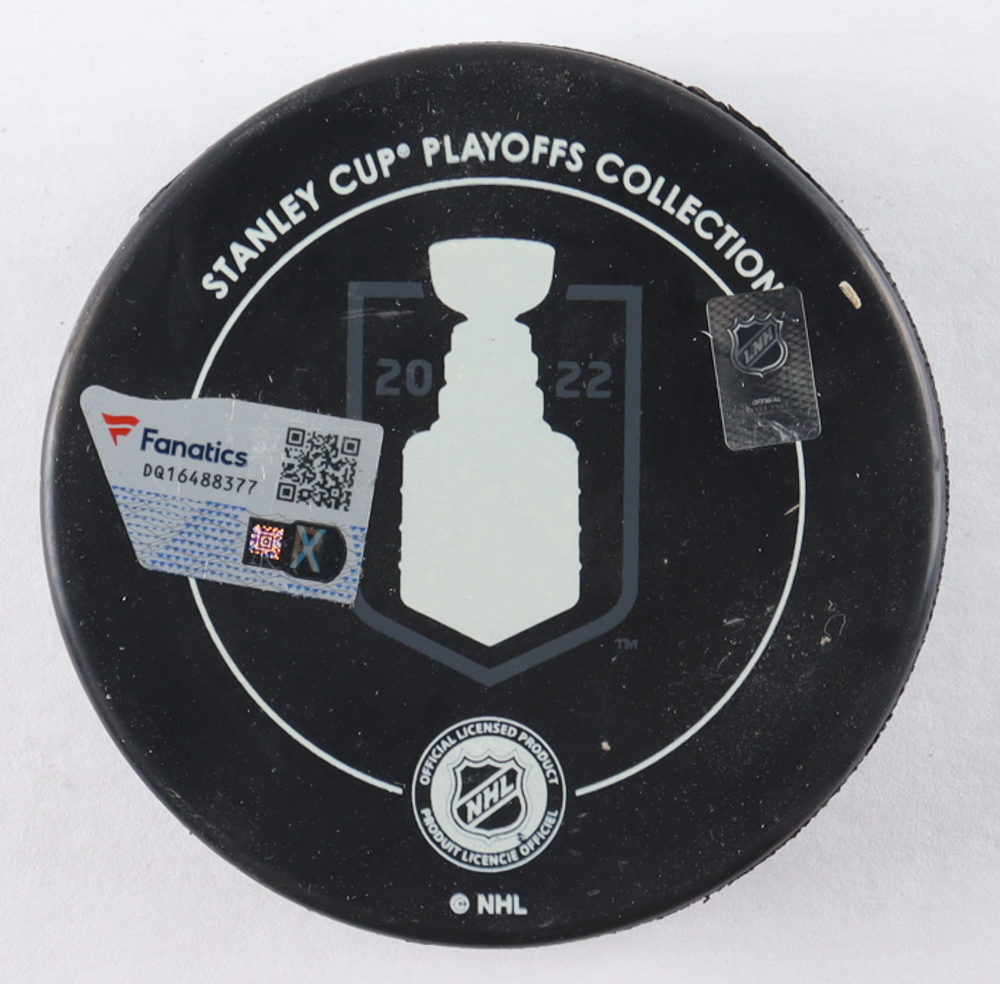 Darcy Kuemper Signed 2022 Stanley Cup Champions Logo Hockey Puck (Fanatics) at PristineAuction.com Darcy Kuemper Signed 2022 Stanley Cup Champions Logo Hockey Puck (Fanatics) at PristineAuction.com