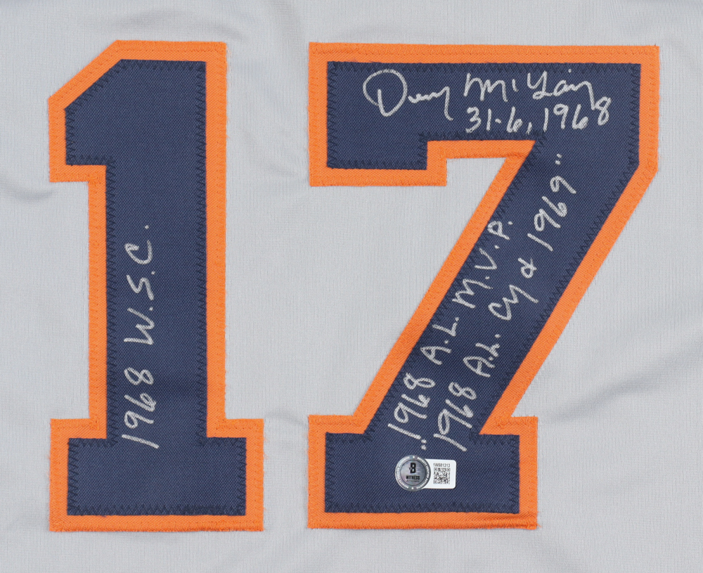 Denny McLain Signed Jersey With Multiple Inscriptions (Beckett) at PristineAuction.com Denny McLain Signed Jersey With Multiple Inscriptions (Beckett) at PristineAuction.com