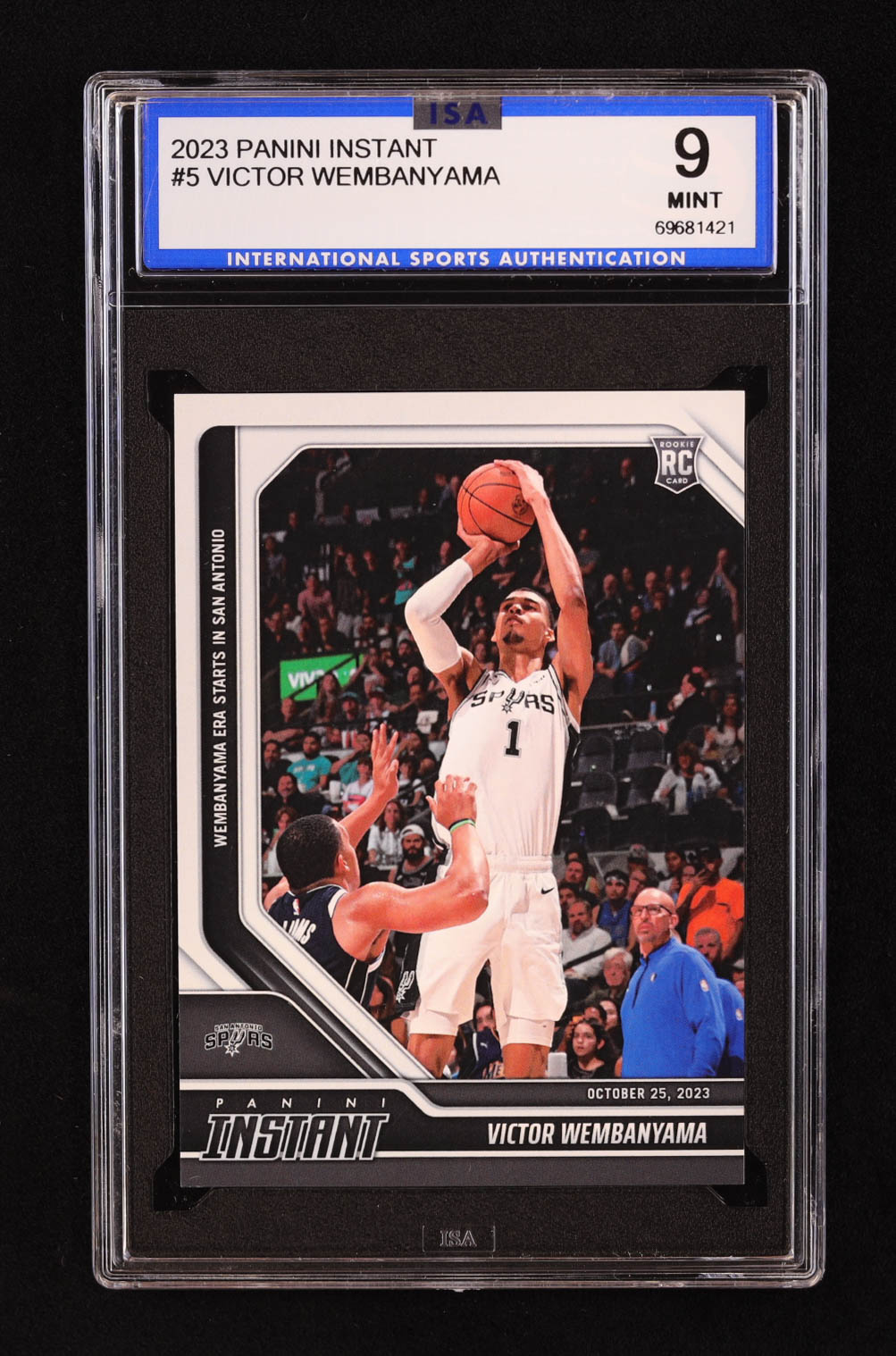 Victor Wembanyama 2023-24 Panini Instant #5 RC (ISA 9) at PristineAuction.com Victor Wembanyama 2023-24 Panini Instant #5 RC (ISA 9) at PristineAuction.com