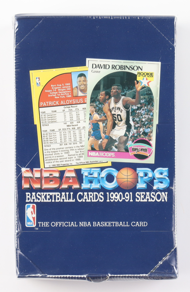 1990-91 Hoops Series 1 Basketball Box with 36 Packs at PristineAuction.com 1990-91 Hoops Series 1 Basketball Box with 36 Packs at PristineAuction.com
