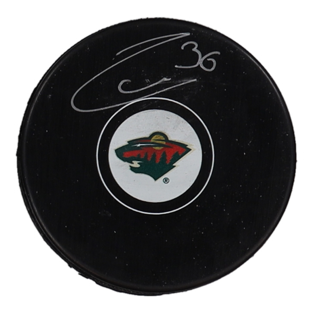 Mats Zuccarello Signed Wild Logo Hockey Puck (Fanatics) Pristine Auction