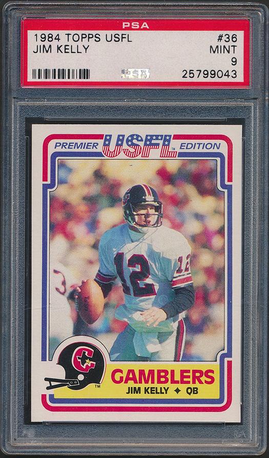 Jim Kelly 1984 Topps USFL #36 XRC (PSA 9) at PristineAuction.com Jim Kelly 1984 Topps USFL #36 XRC (PSA 9) at PristineAuction.com