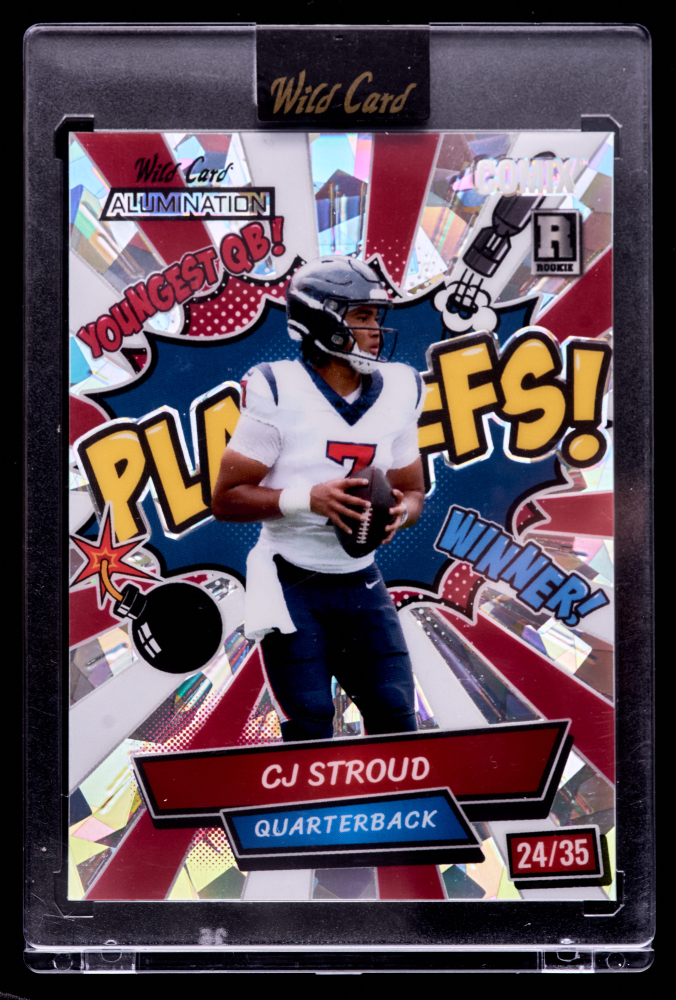 Carte CJ Stroud RC BLUE 2023 Wild Card ALUMINATION COMIX - Rookie Houston Texans NFL