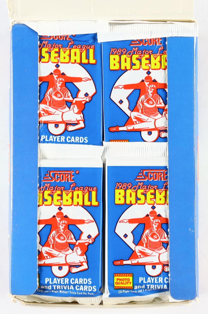 1989 Score Baseball Wax Box of (36) Packs at PristineAuction.com 1989 Score Baseball Wax Box of (36) Packs at PristineAuction.com
